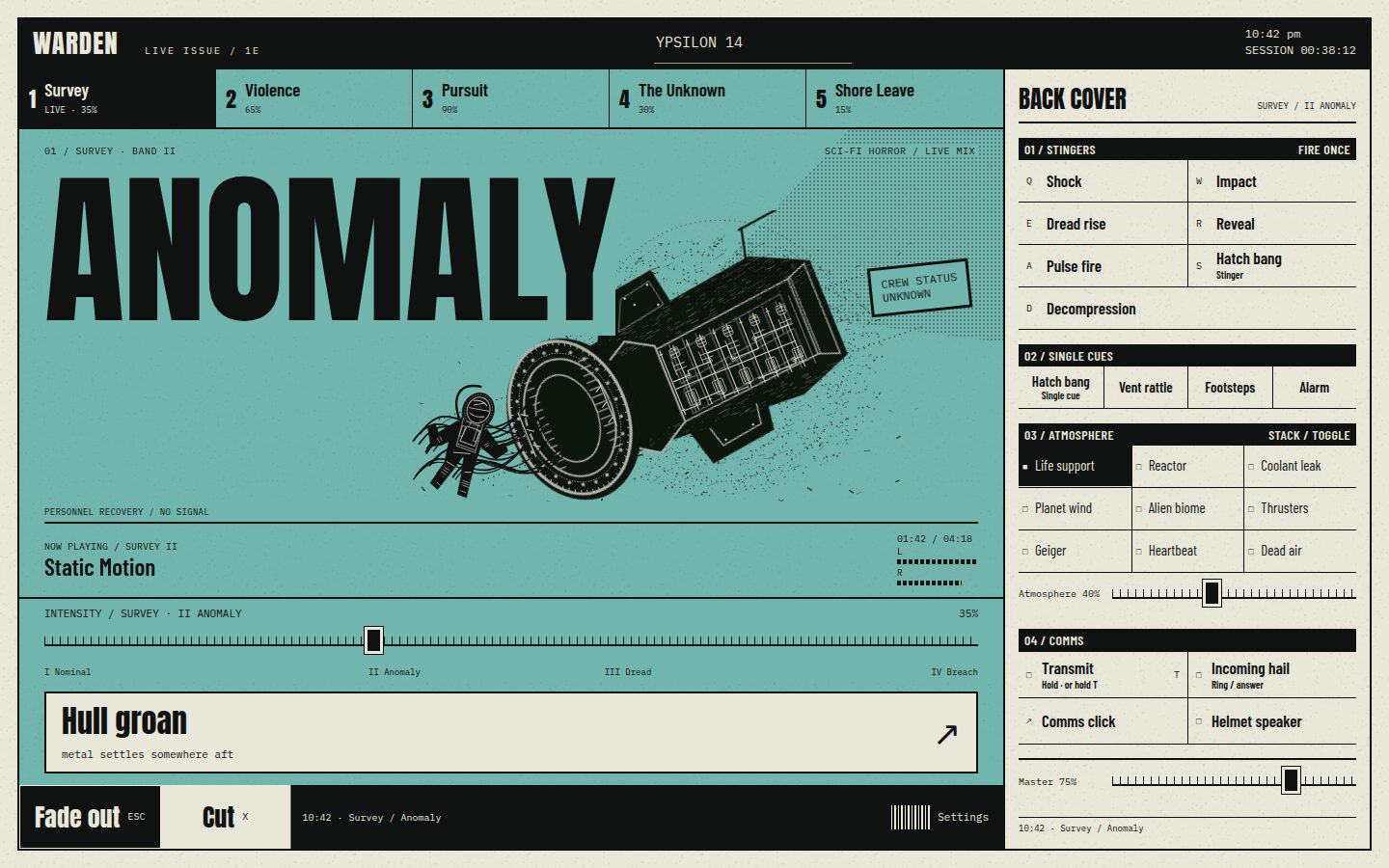 Module cover skin, built by GPT-6.1 Sol, showing the Survey scene